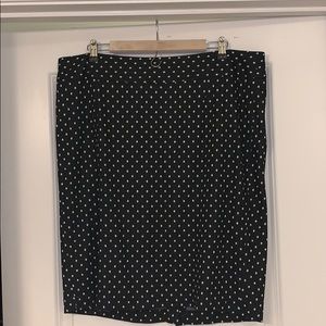 Lane Bryant polka dot pencil skirt